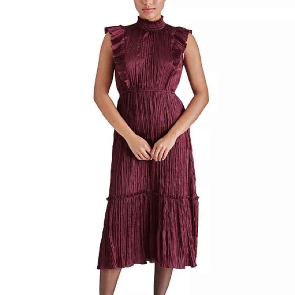 Steve Madden Ruffled-Trim Midi Dress